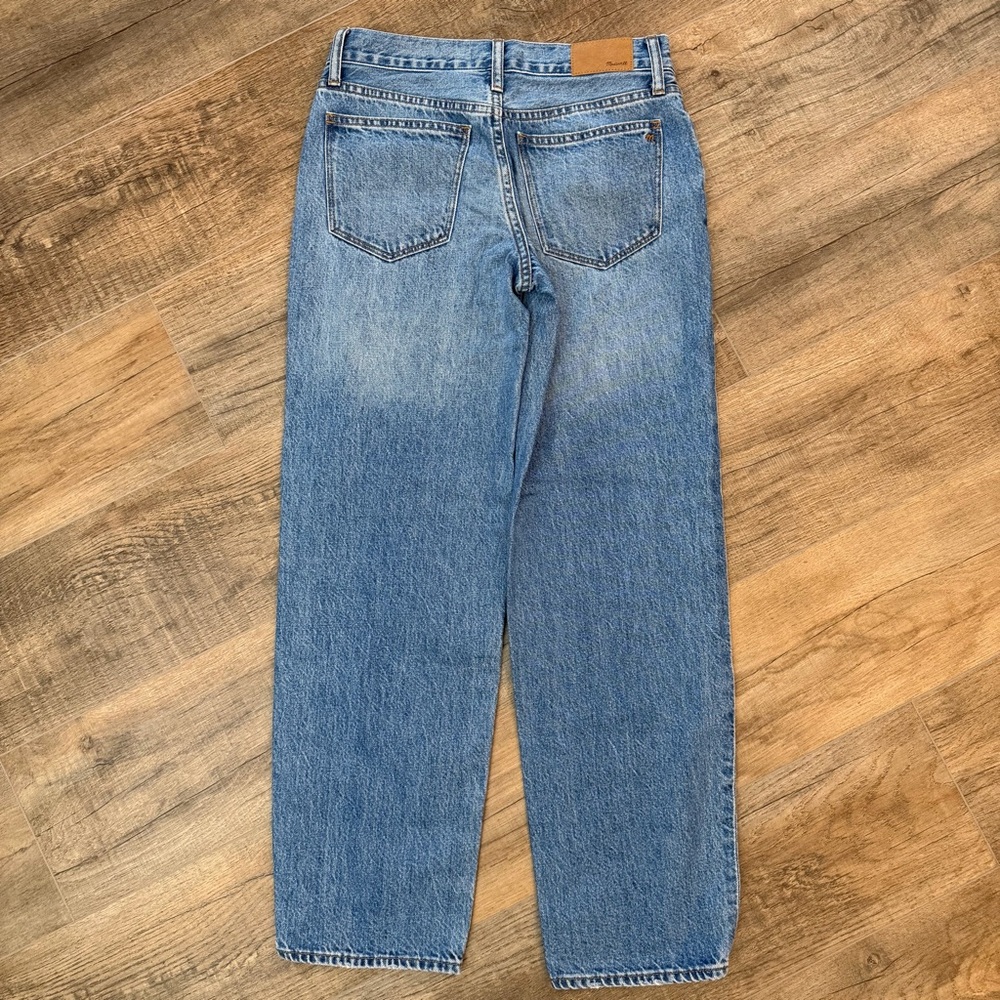 Madewell Low Rise Baggy Straight Jeans Womens 25 Vintage Wash Classic Denim Blue - Picture 4 of 11